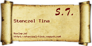 Stenczel Tina névjegykártya